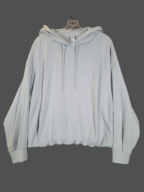 Athleta Light Blue Hoodie Large Soft Pullover Athleisure Sweatshirt Womens